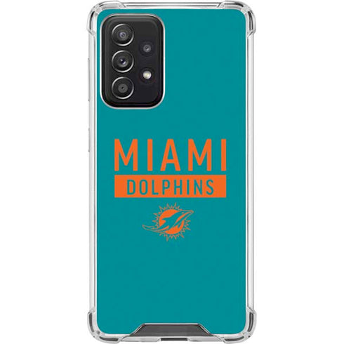 NFL Miami Dolphins Teal Performance Series Galaxy A52 5G Clear Case